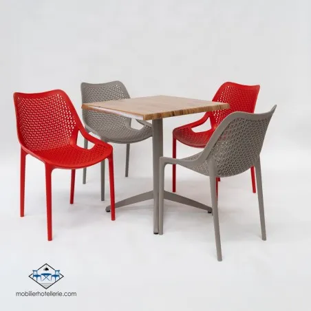 Ensemble d'extérieur 4 chaises Bubble + table Miami