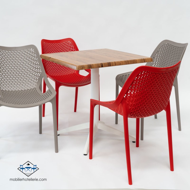 Acheter nos tables Miami avec pied blanc : extérieur