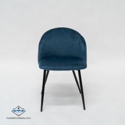 Chaise Velvet blue avec assise velours pour restaurant