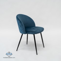 Chaise Velvet blue avec assise velours pour restaurant