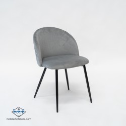 Chaise Velvet gris en velours doux pour l'hôtellerie