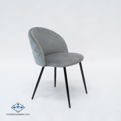 Chaise Velvet gris en velours doux pour l'hôtellerie