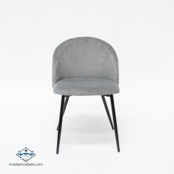 Chaise Velvet gris en velours doux pour l'hôtellerie