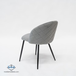 Chaise Velvet gris en velours doux pour l'hôtellerie