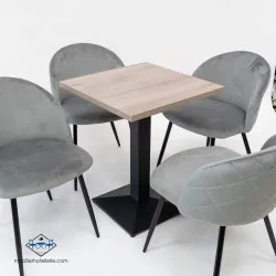 Chaise Velvet gris en velours doux pour l'hôtellerie
