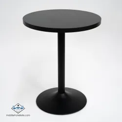 Plateaux en bois noir chic pour tables de café et hôtel