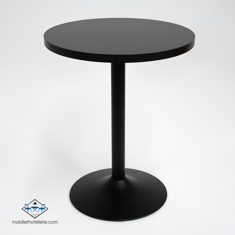 Plateaux en bois noir chic pour tables de café et hôtel