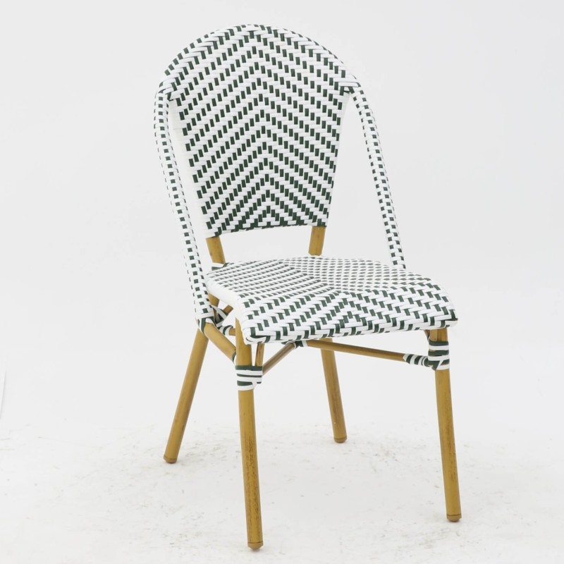 Chaise Parisien pour Hotellerie Vert et Blanc pas cher. Acheter Cha...