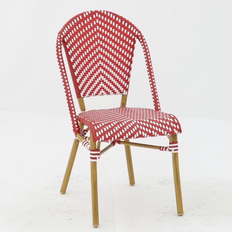 Chaise Parisien pour Hotellerie Rouge et Blanc pas cher. Acheter C...