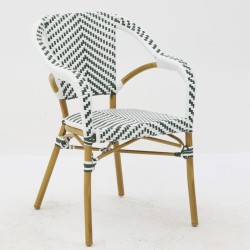 Fauteuil Parisien Pour Hotellerie Vert et Blanc pas cher. Acheter F...