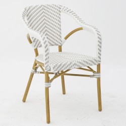 Fauteuil Parisien Pour Hotellerie Gris et Blanc pas cher. Acheter F...