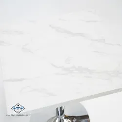 Plateau bois marbre blanc