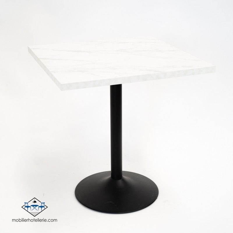 Plateau bois marbre blanc