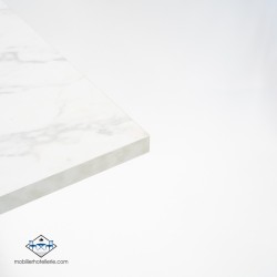 Plateau bois marbre blanc