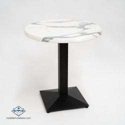 TABLE DANIELA ROND EXTERIEUR pied noir