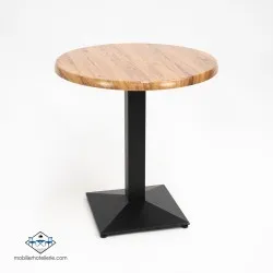 TABLE DANIELA ROND EXTERIEUR pied noir