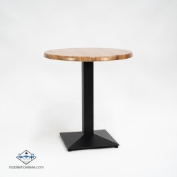 TABLE DANIELA ROND EXTERIEUR pied noir