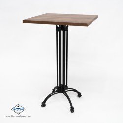 TABLE HAUTE CARRÉ VIENA INTERIEUR pied noir