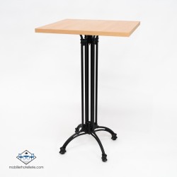 TABLE HAUTE CARRÉ VIENA INTERIEUR pied noir