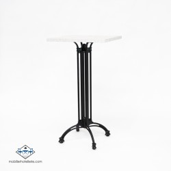 TABLE HAUTE CARRÉ VIENA INTERIEUR pied noir