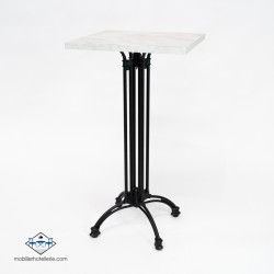 TABLE HAUTE CARRÉ VIENA INTERIEUR pied noir