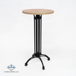 TABLE HAUTE ROND VIENA INTERIEUR pied noir