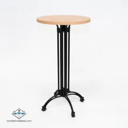 TABLE HAUTE ROND VIENA INTERIEUR pied noir