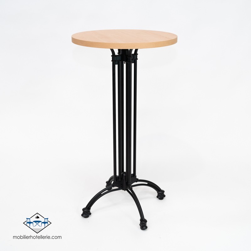TABLE HAUTE ROND VIENA INTERIEUR pied noir