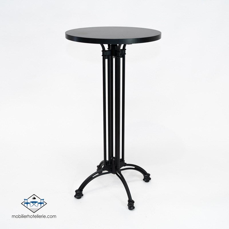 TABLE HAUTE ROND VIENA INTERIEUR pied noir