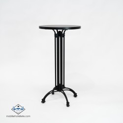 TABLE HAUTE ROND VIENA INTERIEUR pied noir