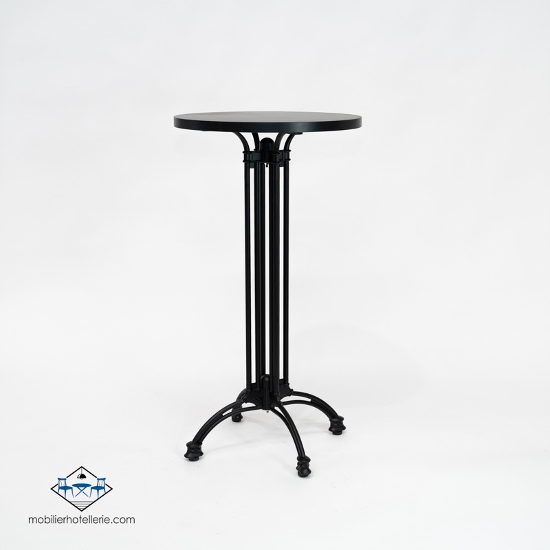 TABLE HAUTE ROND VIENA INTERIEUR pied noir