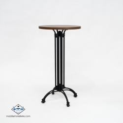 TABLE HAUTE ROND VIENA INTERIEUR pied noir