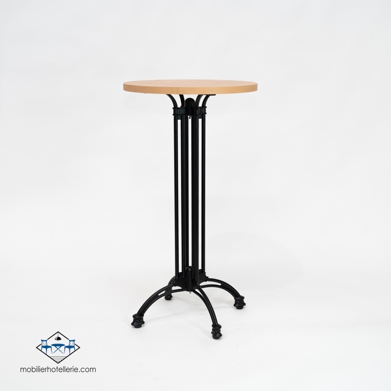 TABLE HAUTE ROND VIENA INTERIEUR pied noir