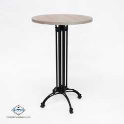 TABLE HAUTE ROND VIENA INTERIEUR pied noir