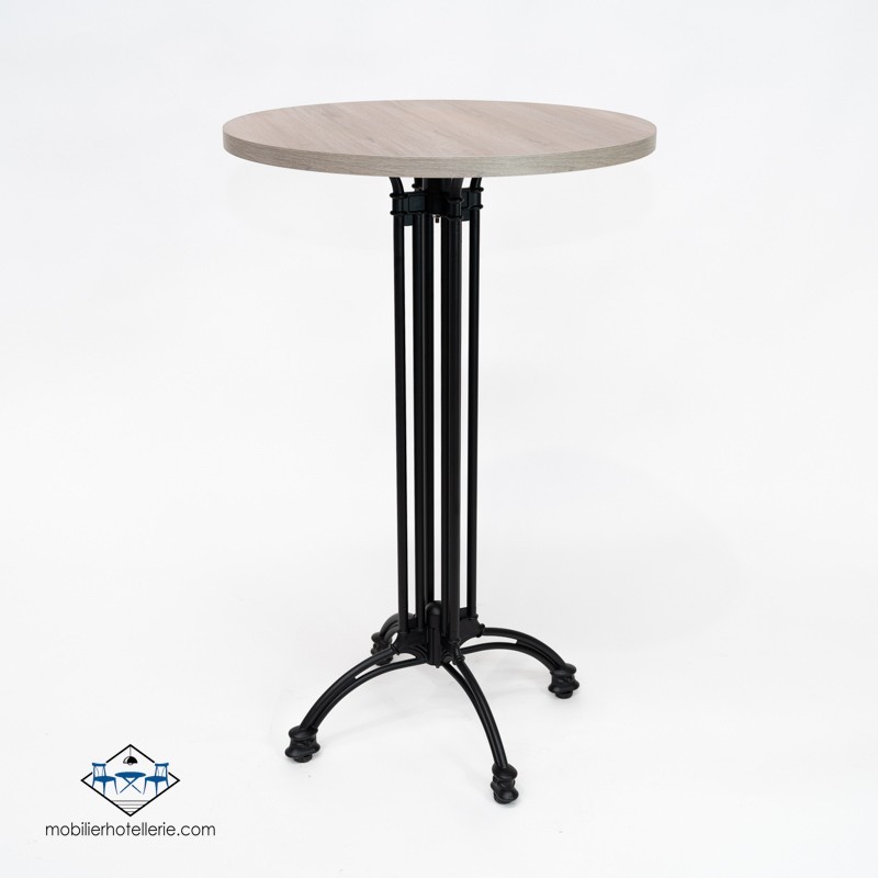 TABLE HAUTE ROND VIENA INTERIEUR pied noir