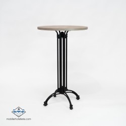 TABLE HAUTE ROND VIENA INTERIEUR pied noir