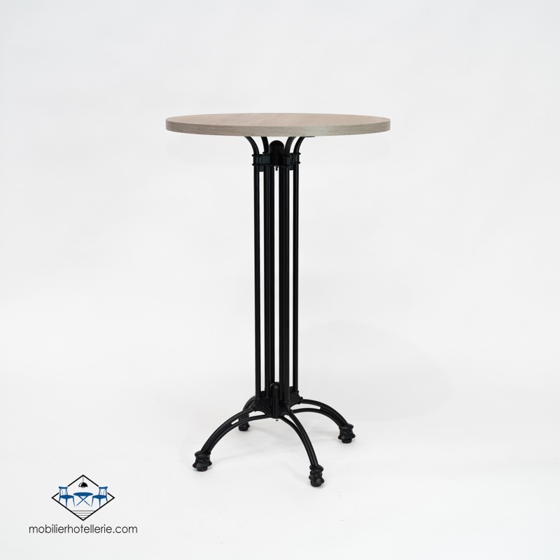 TABLE HAUTE ROND VIENA INTERIEUR pied noir