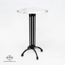 TABLE HAUTE ROND VIENA EXTERIEUR pied noir