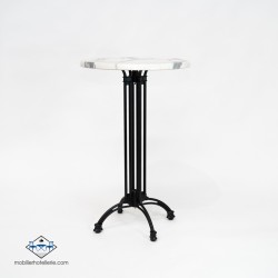 TABLE HAUTE ROND VIENA EXTERIEUR pied noir