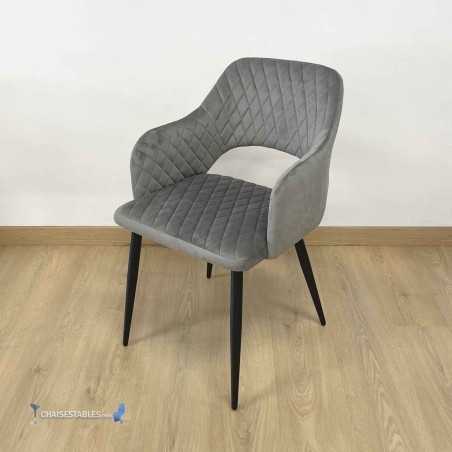 Fauteuil VELVET GRIS
