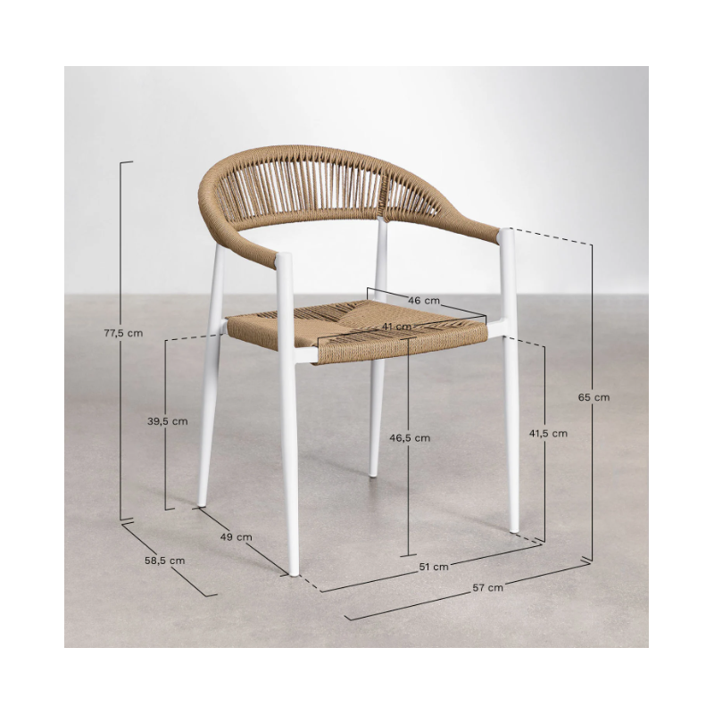 Fauteuil FORMENTERA NEW armature blanc