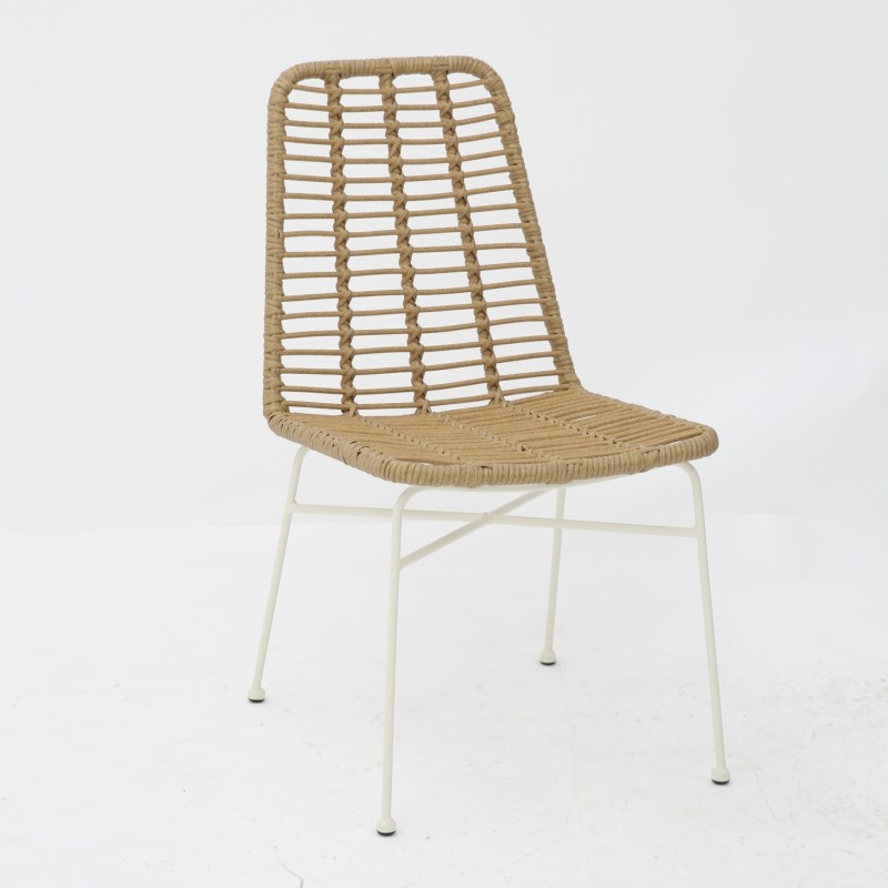 Chaise KENIA armature blanc