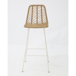 Tabouret KENIA ARMATURE BLANC