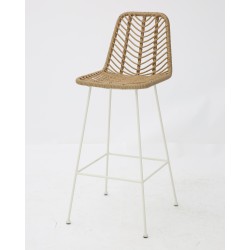 Tabouret KENIA ARMATURE BLANC