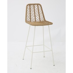 Tabouret KENIA ARMATURE BLANC
