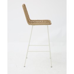Tabouret KENIA ARMATURE BLANC