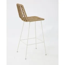 Tabouret KENIA ARMATURE BLANC