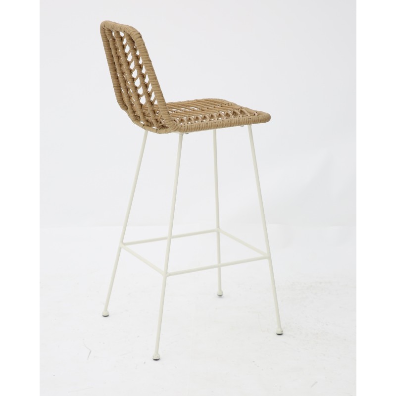 Tabouret KENIA ARMATURE BLANC