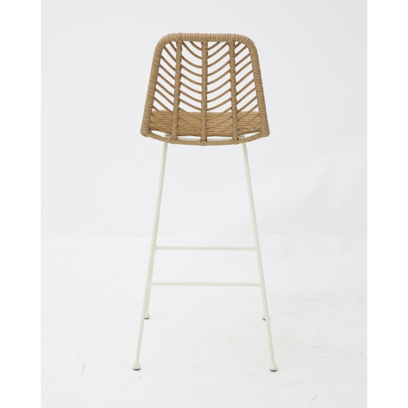 Tabouret KENIA ARMATURE BLANC