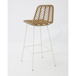 Tabouret KENIA ARMATURE BLANC